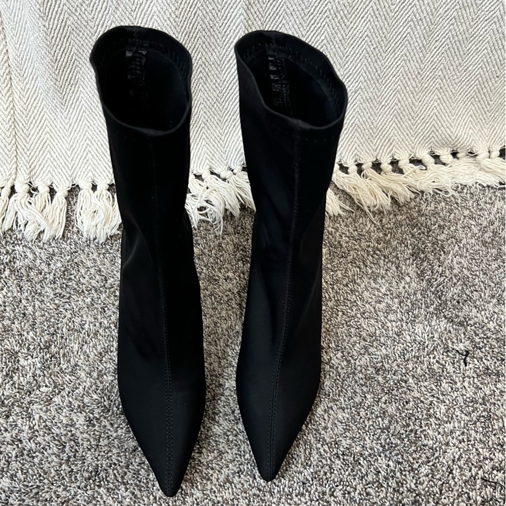 Black Bootie Stiletto Sock Bootie - image 2